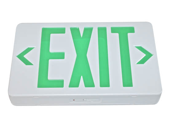 TCP Plastic 120 or 277V Single or Double Sided LED Exit Sign - Battery Backup