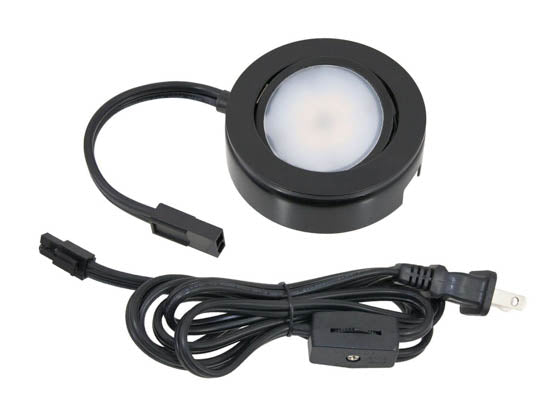 American Lighting 4.3 Watt Single LED Puck Light Kit With Roll Switch and 6 ft. Power Cord - 120V