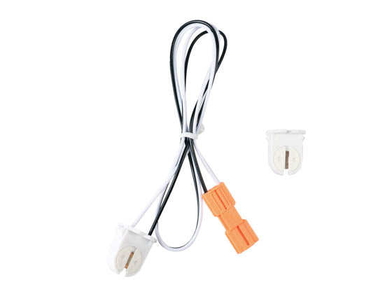 T5 Retrofit Wiring Harness For 1-Lamp Bypass Single-End Powered LED T5 Bulb