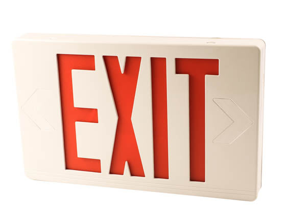 Exitronix LED Exit Sign with Battery Backup with Remote Head Capability