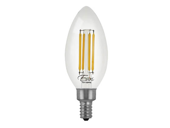 Euri Lighting Dimmable 5.5W 5000K 90 CRI Decorative LED Bulb - E12 Base (Pack of 4)