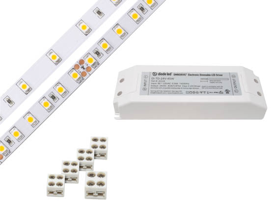 Diode LED BLAZE™ BASICS 16.4 ft. LED Tape Light Kit - 24V - 3000K With OMNIDRIVE® Driver