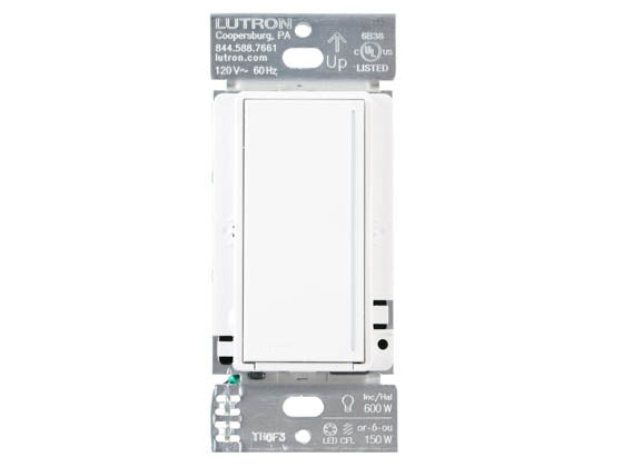 Lutron Sunnata 150W - 120V LED/CFL Slide Dimmer and Paddle On/Off Single Pole/3-Way Switch