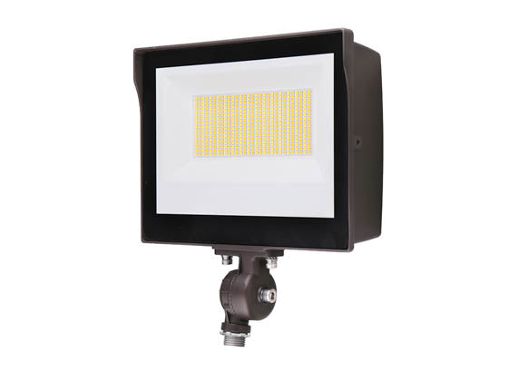 Maxlite Slim LED Flood Light Fixture With 1/2" Threaded Knuckle - Yoke Mount and Easy On/Off Photocell - Wattage and Color Selectable - 175 Watt HID Equivalent