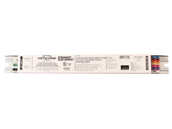 Keystone 50 Watt 470-1400mA Dimmable Programmable Constant Current LED Driver