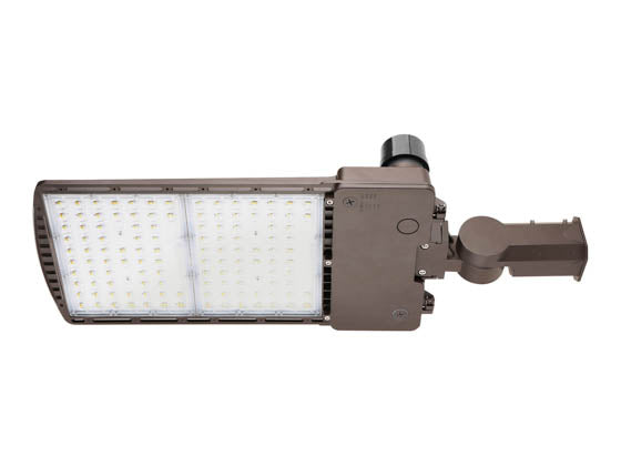 Dimmable LED Area Fixture With Slipfitter Mount & Photocell - Wattage Selectable (120W/180W/240W/300W) & Color Selectable (3000K/4000K/5000K) - 1000 Watt Equivalent