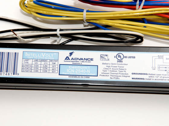 Philips Advance Electronic Ballast 120V to 277V for (2) F40T12