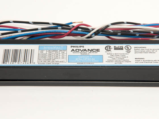 Philips Advance Electronic Ballast 120V to 277V for (1) F32T8