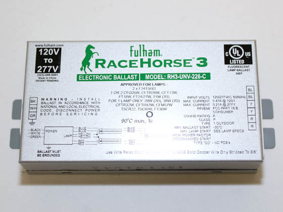 Fulham RaceHorse 3 Electronic CFL Ballast Contractor Kit 120V - 277V