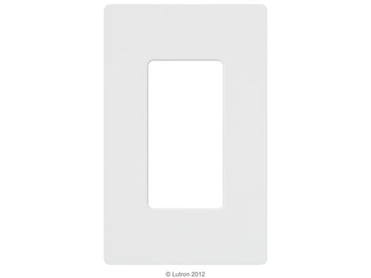 Lutron Claro Screwless Single Gang Wallplate - White