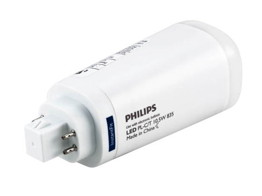 Philips 10.5W 4 Pin Vertical 3500K G24q LED Bulb - Ballast Compatible