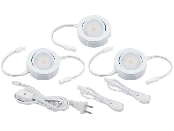 American Lighting 12.9 Watt LED 3-Pack Light Kit With Roll Switch and 6 ft. Power Cord - 120V