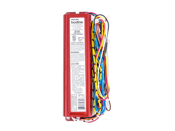 Philips Bodine B100 Linear Fluorescent Emergency Ballast For 1 Lamp 17-40 Watts - 350-450 Lumens