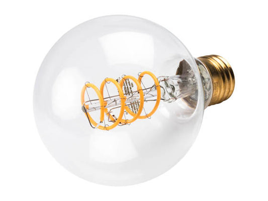 Bulbrite Dimmable 4W 2200K G25 Curved Filament LED Bulb