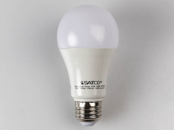 Satco Dimmable 15W 4000K A19 LED Bulb