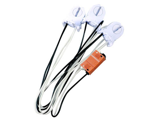 Keystone T8 Retrofit 3-Lamp Wiring Harness for LED Tubes