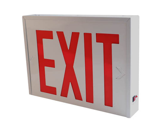 NYC-Approved Universal Steel Exit Sign with Battery Back-up