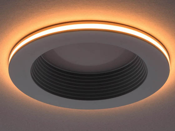 ETI Dimmable 10.4 Watt 4" LED Recessed Downlight Retrofit With Nightlight Trim - Color Selectable