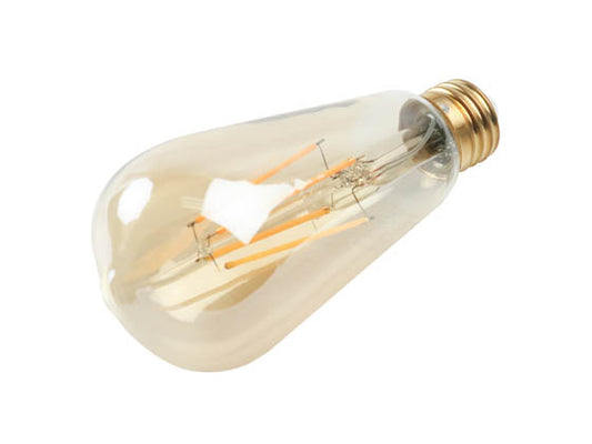 90+ Lighting Dimmable 7W 2200K Vintage ST19 Filament LED Bulb