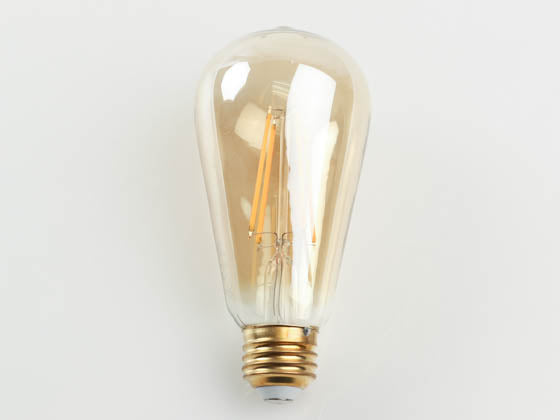 90+ Lighting Dimmable 7W 2200K Vintage ST19 Filament LED Bulb