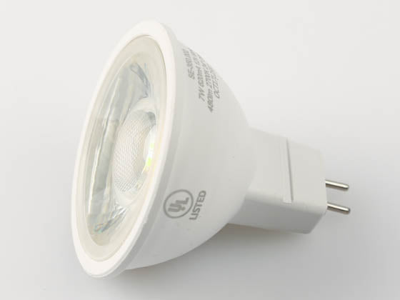 90+ Lighting Dimmable 7W 2700K 24° 92 CRI MR16 LED Bulb - GU5.3 Base - Enclosed Rated