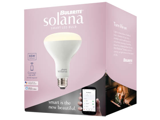 Bulbrite Solana WiFi White Color Adjusted BR30 LED Bulb - No Hub Needed