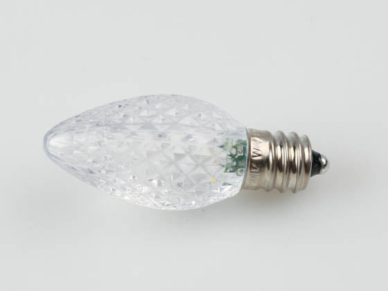 0.5W Warm White C7 Holiday LED Bulb with Faceted Lens