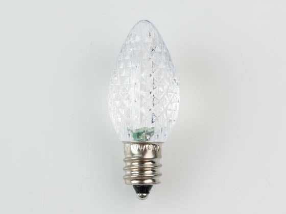 0.5W Warm White C7 Holiday LED Bulb with Faceted Lens