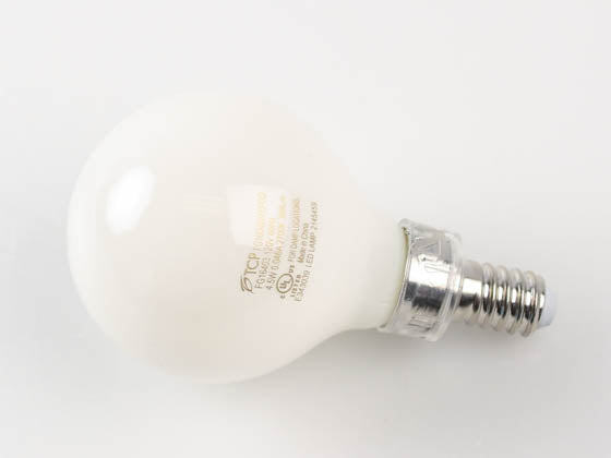 TCP Dimmable 4.5W 2700K G-16 Frosted Filament LED Bulb