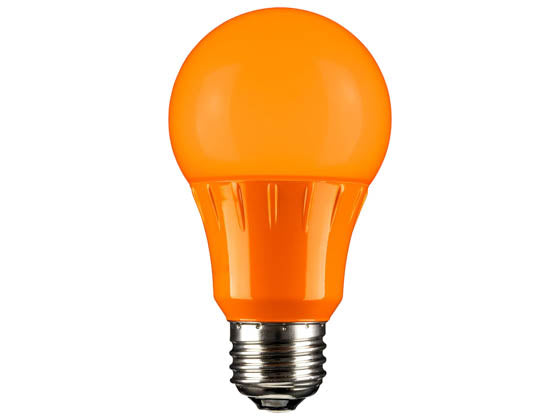 Sunlite 3 Watt Sea Turtle and Wildlife Certified Orange A-19 LED Lamp - Non-Dimmable