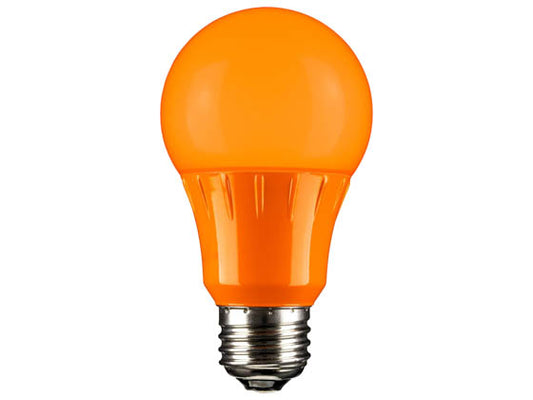 Sunlite 3 Watt Sea Turtle and Wildlife Certified Orange A-19 LED Lamp - Non-Dimmable