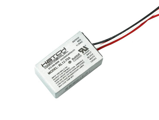 Hatch 120V Step Down To 12V Class 2 Dimmable Transformer 75W