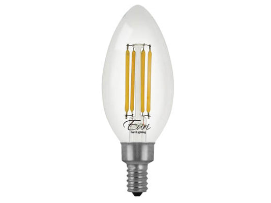 Euri 5.5W B-10 3000K 90 CRI Filament LED Bulb (Pack of 4)