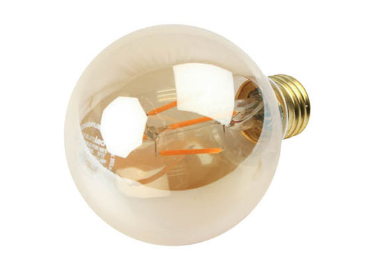 NaturaLED Dimmable 5W 2200K 90 CRI G-25 Vintage Filament LED Bulb and JA8 Compliant