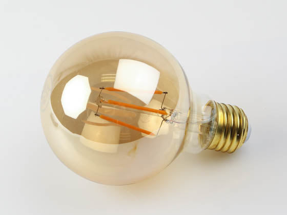 NaturaLED Dimmable 5W 2200K 90 CRI G-25 Vintage Filament LED Bulb and JA8 Compliant