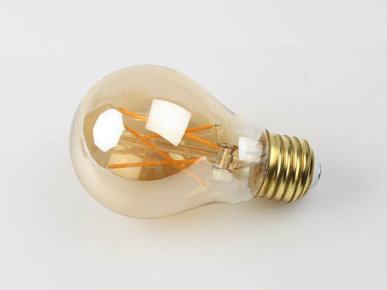 NaturaLED Dimmable 6.5W 2200K 90 CRI A-19 Vintage Filament LED Bulb and JA8 Compliant