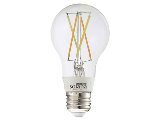 Bulbrite WiFi White Color Adjusted 5.5W Clear Filament A19 LED Bulb - No Hub Needed