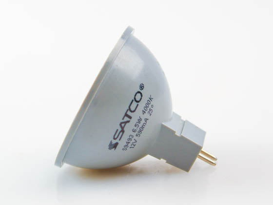 Satco Dimmable 6.5 Watt 4000K 25° MR16 LED Bulb - GU5.3 Base