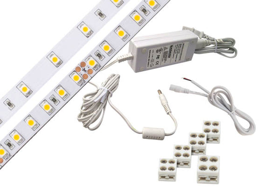 Diode LED BLAZEâ„¢ BASICS 16.4 ft. 100 LED Tape Light Kit - 12V - 2700K - With Plug-In Adapter