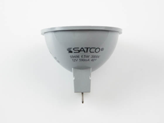 Satco Dimmable 6.5 Watt 3000K 40° MR16 LED Bulb - GU5.3 Base