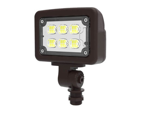 Halco 12 Watt LED Flood Light Fixture With 1/2" Threaded Knuckle - Color Selectable - 50 Watt HID Equivalent