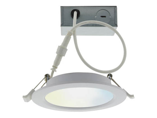 Satco Starfish WiFi 4" LED Direct Wire Round Recessed LED Downlight - Tunable White - Wet Location Rated