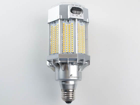 Light Efficient Design FlexWatt + FlexColor 35/45/60 Watt LED Corn Bulb - Replaces 175 - 320 Watts - Ballast Bypass - E26 Base