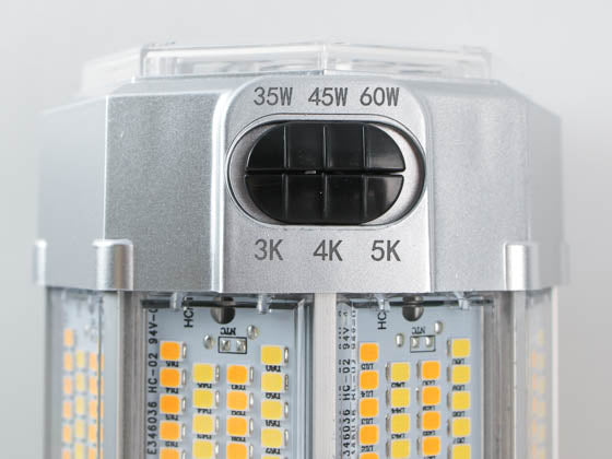 Light Efficient Design FlexWatt + FlexColor 35/45/60 Watt LED Corn Bulb - Replaces 175 - 320 Watts - Ballast Bypass - E26 Base