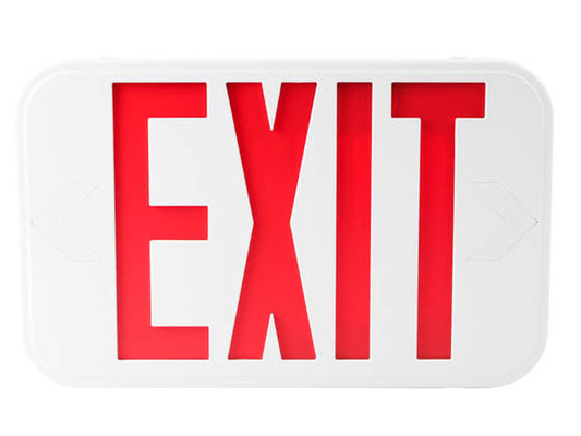 Maxlite LED Exit Sign with Battery Backup - Red Letters