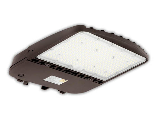 Energetic Lighting Dimmable 150 Watt Slim LED Area Fixture With Fixed Arm - 5000K - Type III - 320-400 Watt HID Equivalent
