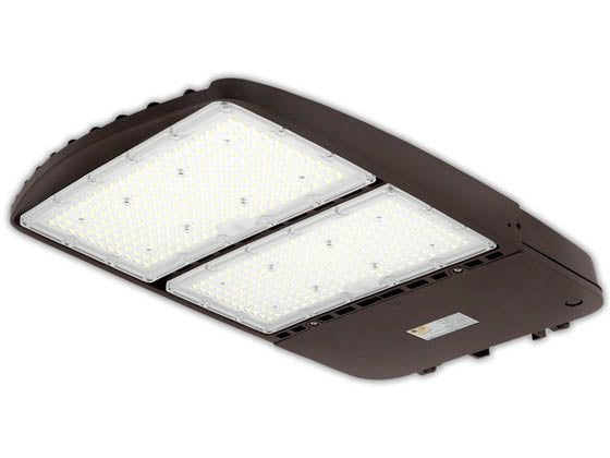 Energetic Lighting Dimmable 240 Watt Slim LED Area Fixture With Fixed Arm - 5000K - Type III - 750 Watt Equivalent