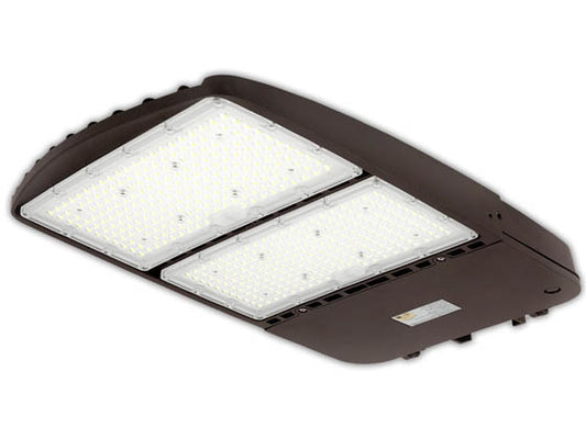 Energetic Lighting Dimmable 240 Watt Slim LED Area Fixture With Swivel Bracket - 5000K - Type III - 750 HID Watt Equivalent