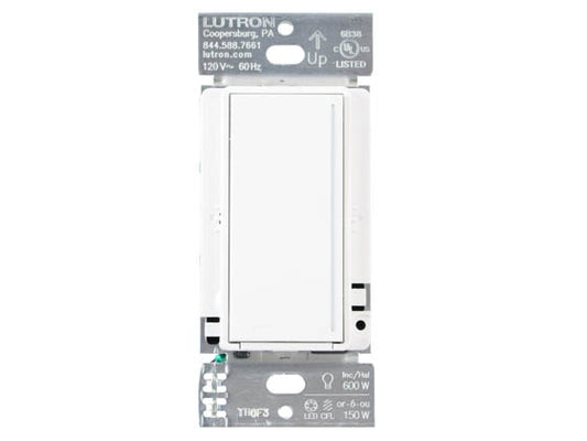 Lutron Sunnata 150W - 120V LED/CFL Slide Dimmer and Paddle On/Off Single Pole/3-Way Switch