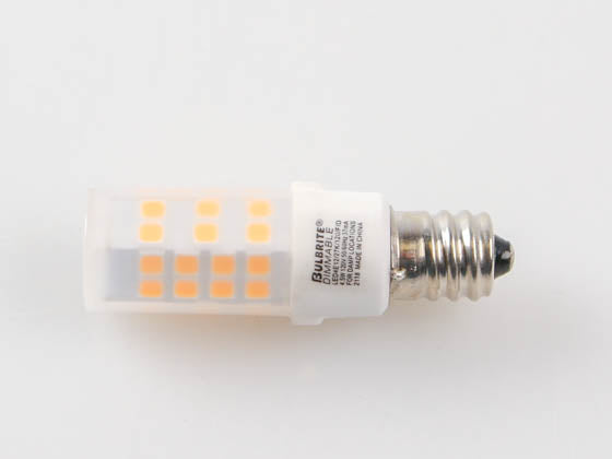 Bulbrite Dimmable 4.5W 120V 2700K T6 Frosted LED Bulb - E12 Base